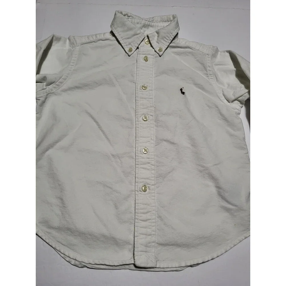 (#L3) Polo Ralph Lauren Boys Oxford Button Down White  Size Toddler 4T